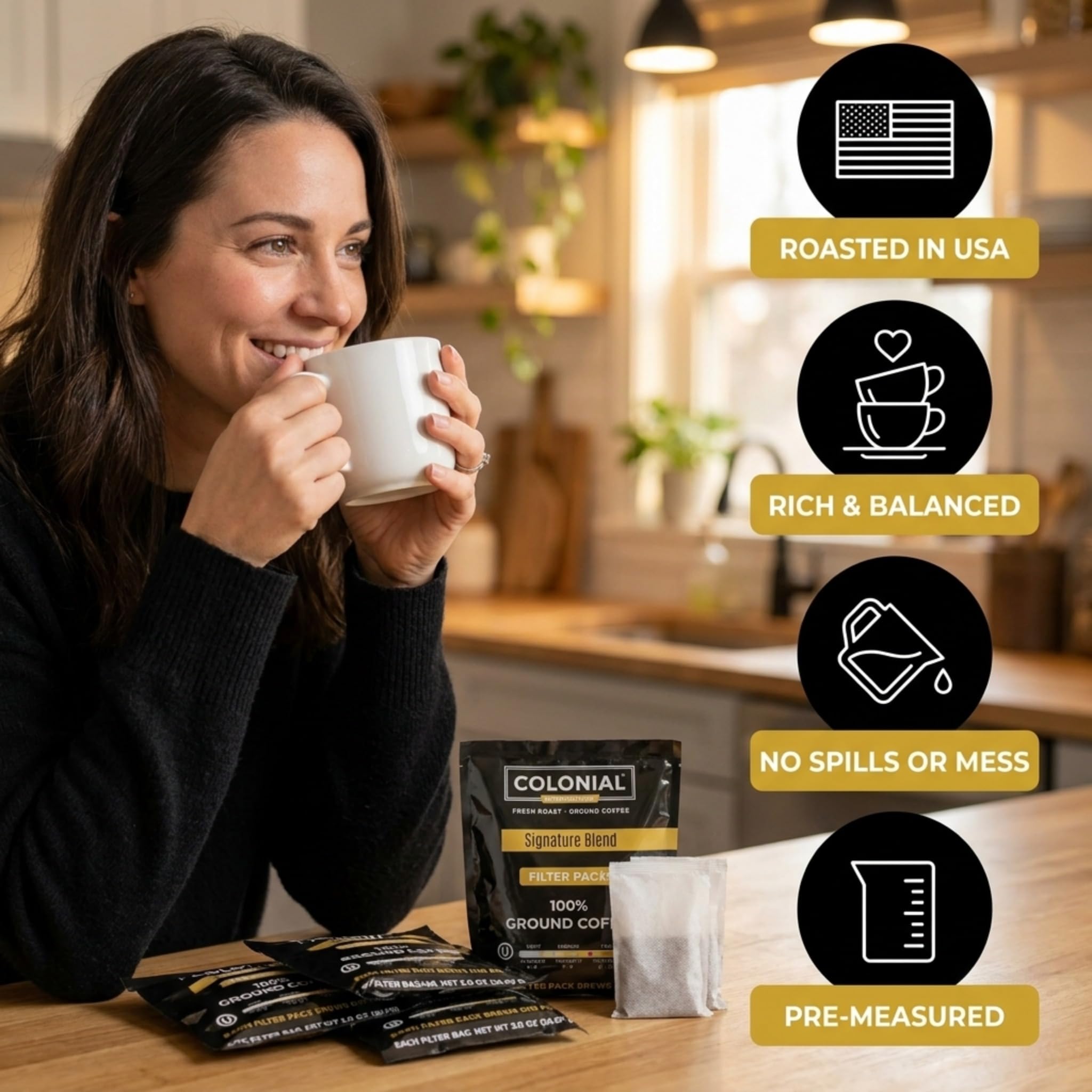 Amazon.com : Colonial Coffee Ground Coffee Filter Portion Packs, 2 Ounce ( Pack of 40), 100% Arabica Breakfast Blend Medium Roast, Gourmet Bulk Packets  for 10-12 Cup Drip Maker : Grocery & Gourmet Food
