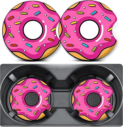 Miniatura 30 de Paquete de 2 posavasos de automóvil para portavasos de automóvil, con bandera de bala, alfombrilla de goma antideslizante de tamaño universal de 12