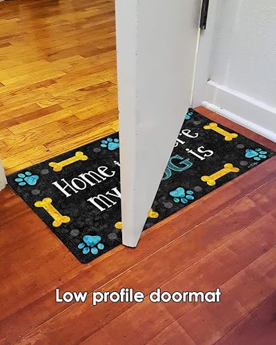 Miniatura 5 de Toland Home Garden 800507 Dog Home - Tapete divertido para puerta de 18 x 30 pulgadas, con patas de hueso, para exteriores, entrada interior