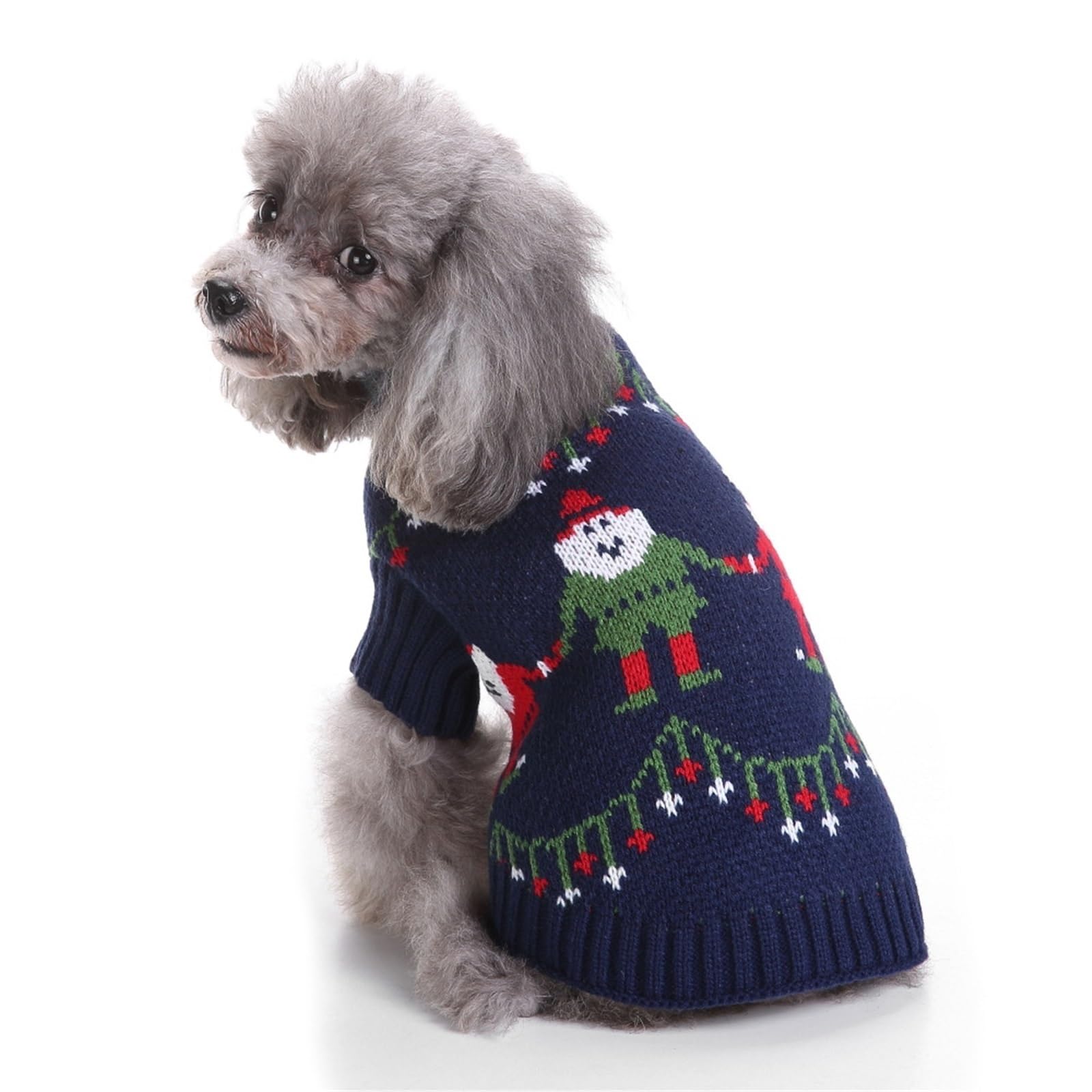 Pull de Noël en tricot le cadeau idéal de vacances pour chiens et chats taille L bleu