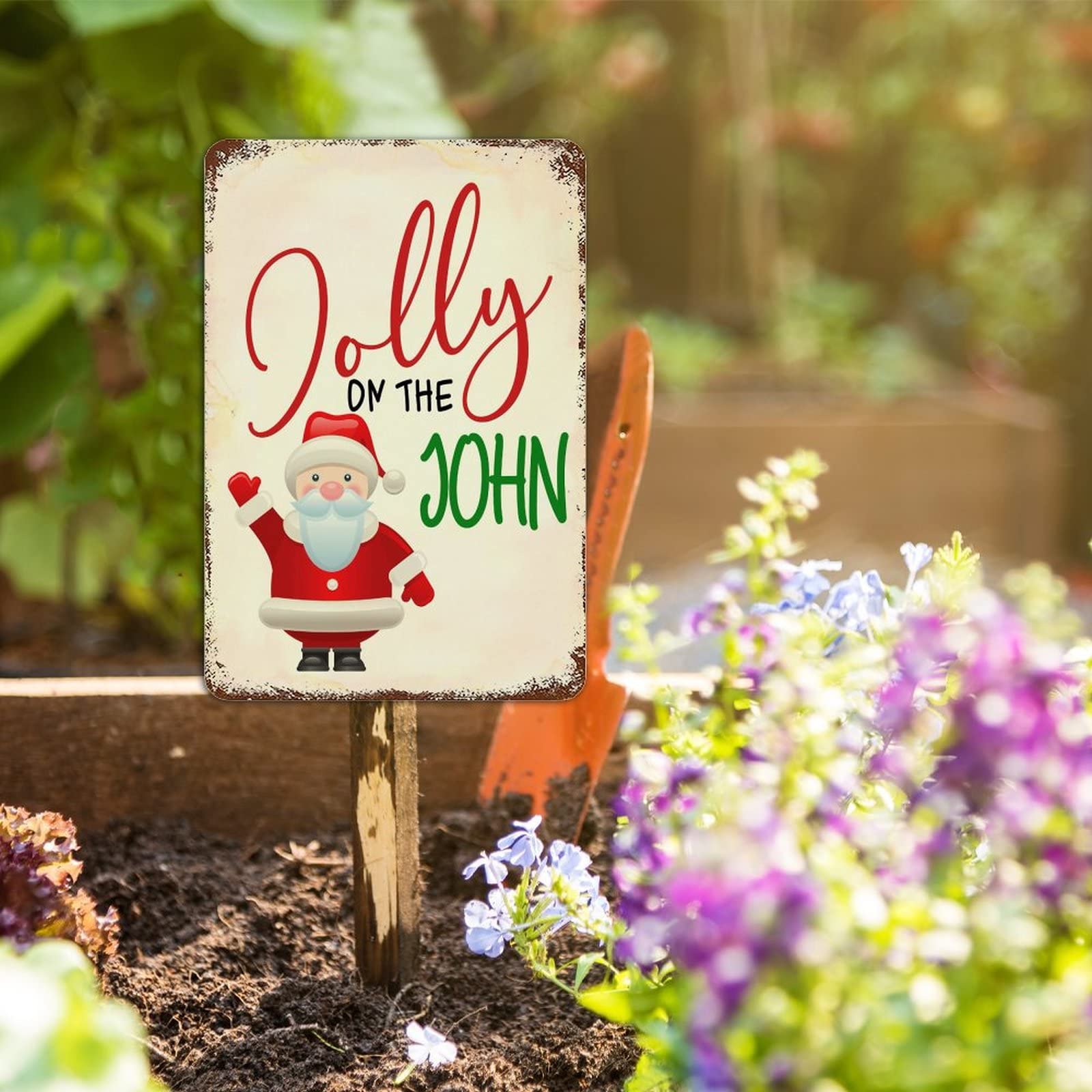 Amazon.com: Christmas Funny Santa Claus Metal Sign Jolly to The