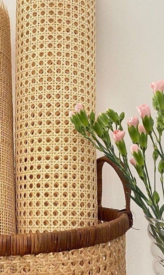 Cane Masters Cane Roll For Furniture Mesh Webbing Rattan Roll For Round Shape Basket Chair Cabinet Almirah Decoration Weaving Furnishing (18X18, Natural Brown)-image-46