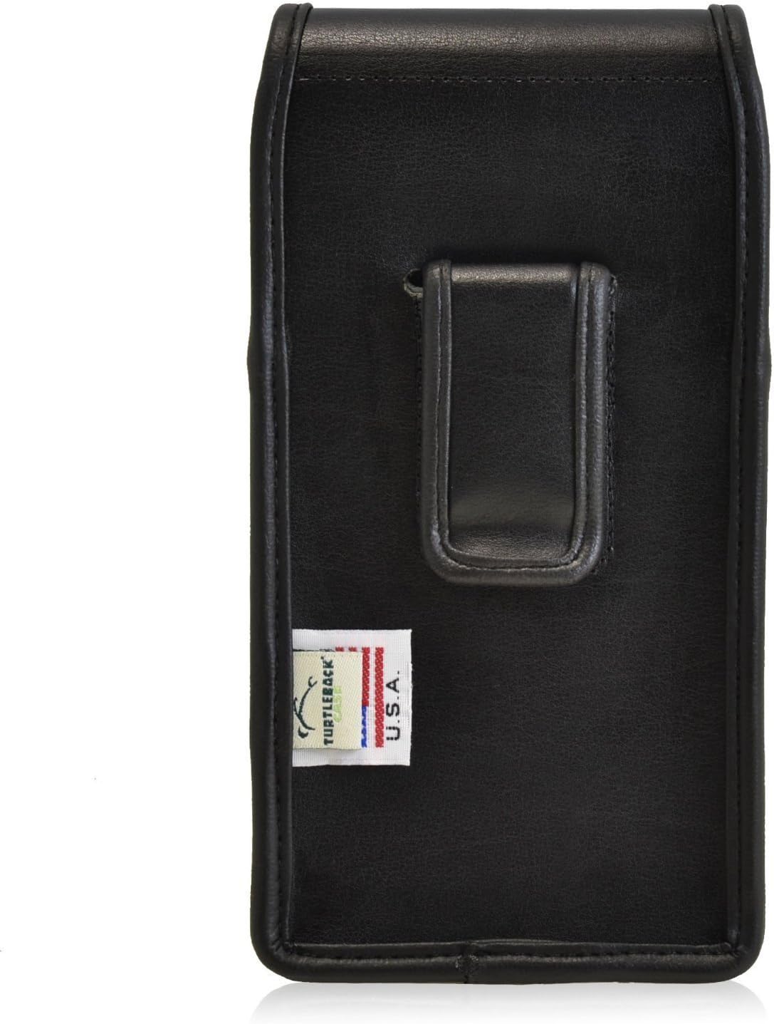 Turtleback Holster Compatible with Apple iPhone 6S Plus, 6 Plus Black Vertical Belt Case Leather Pouch with Executive Belt Clip
