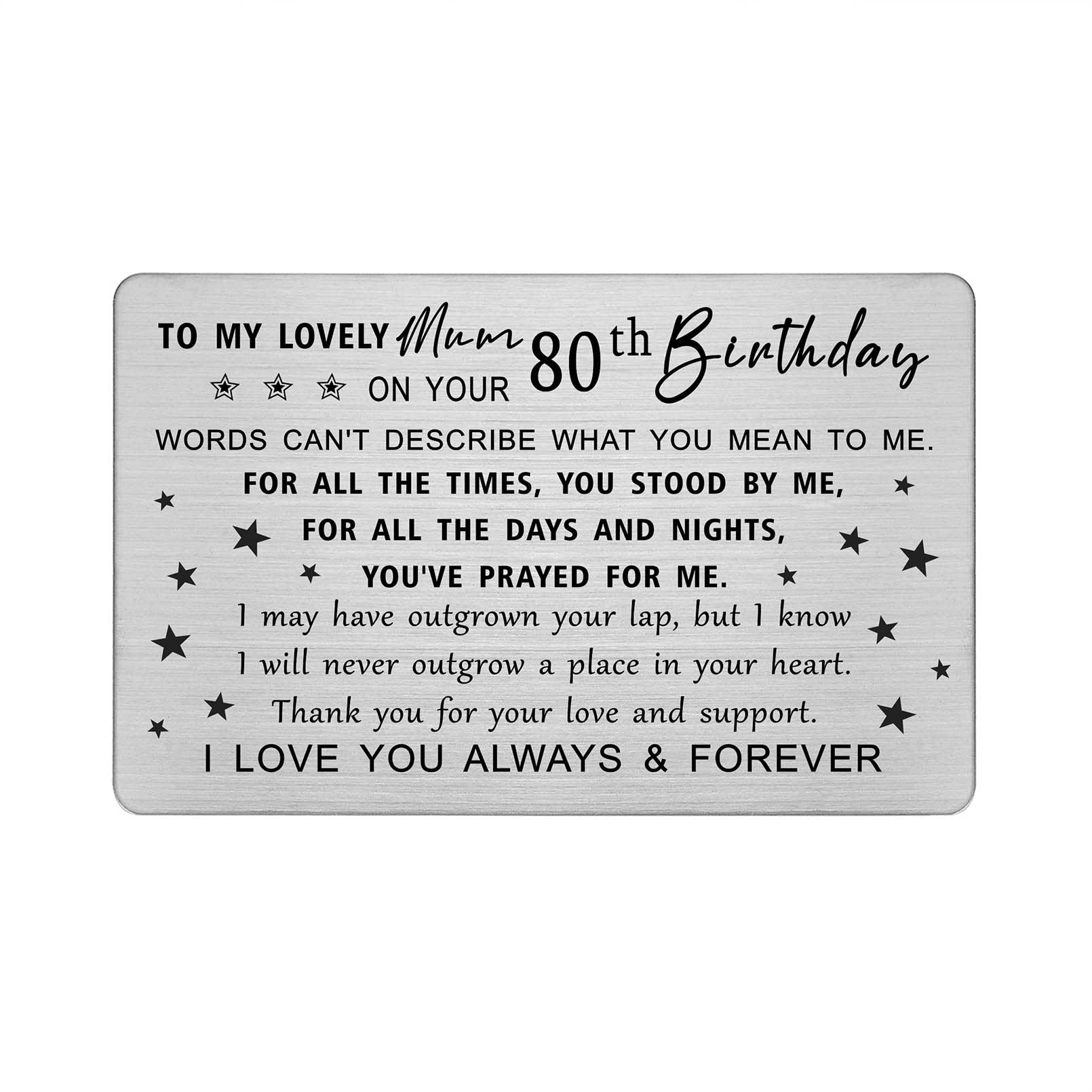 Hunts England Geburtstagskarte 'Happy Birthday Mum' 80. Geburtstag — 21x21 Cm, FSC-zertifiziert, Mit Umschlag