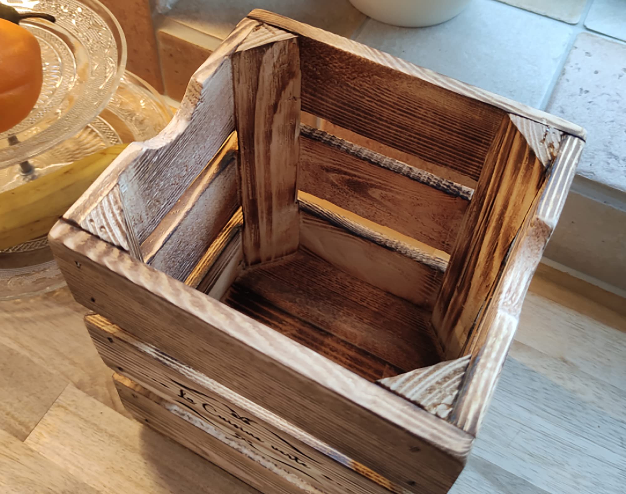 TimbertWoodDesign Rustikaler BIOMÜLLEIMER aus HOLZ und Edelstahl KOMPOSTEIMER Organische Abfälle Kompost Mülleimer Abfall Behälter Nachhaltig Geschenk Küche
