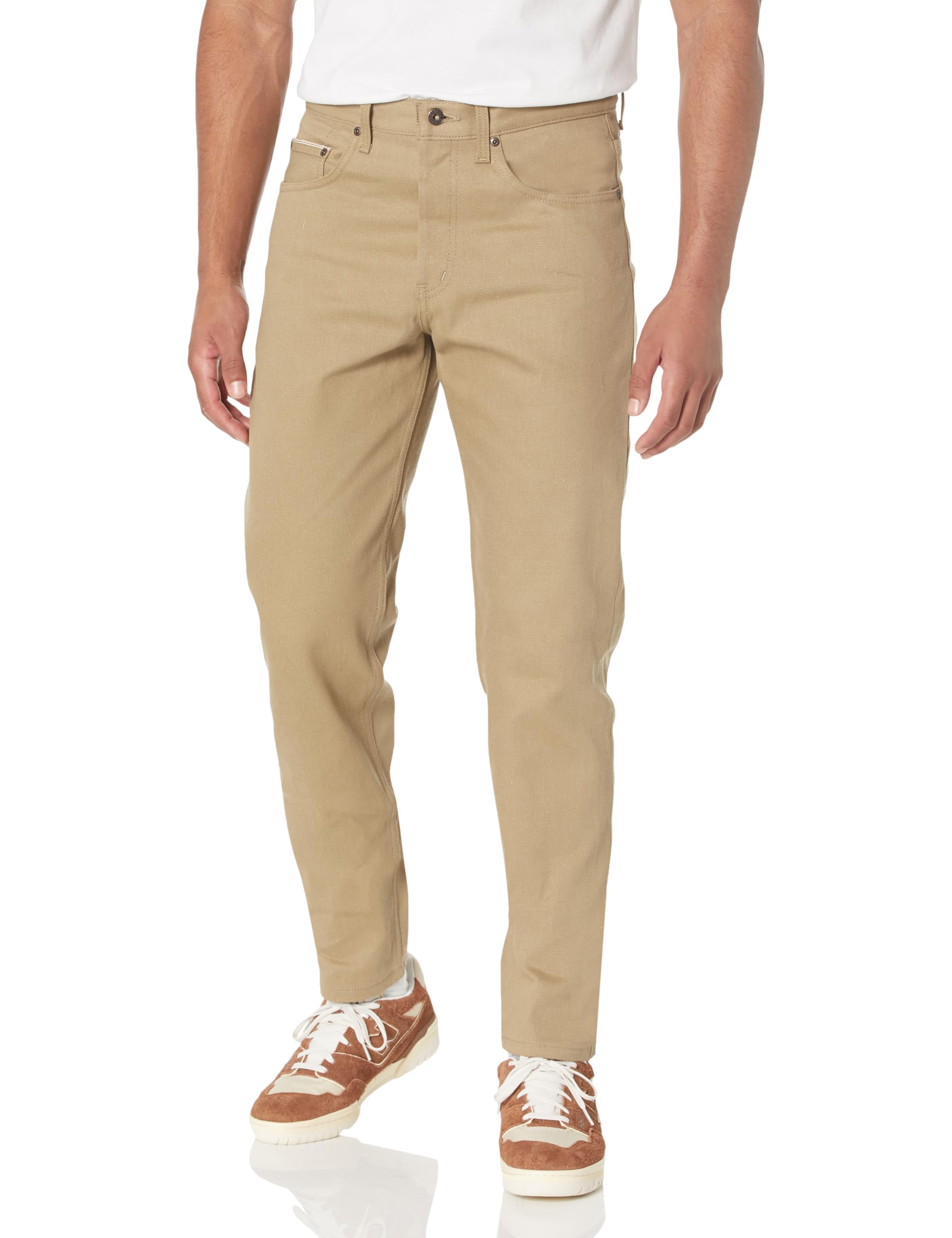 Naked & Famous Denimmens Easy Guy - Camel Slub Selvedge Jeans