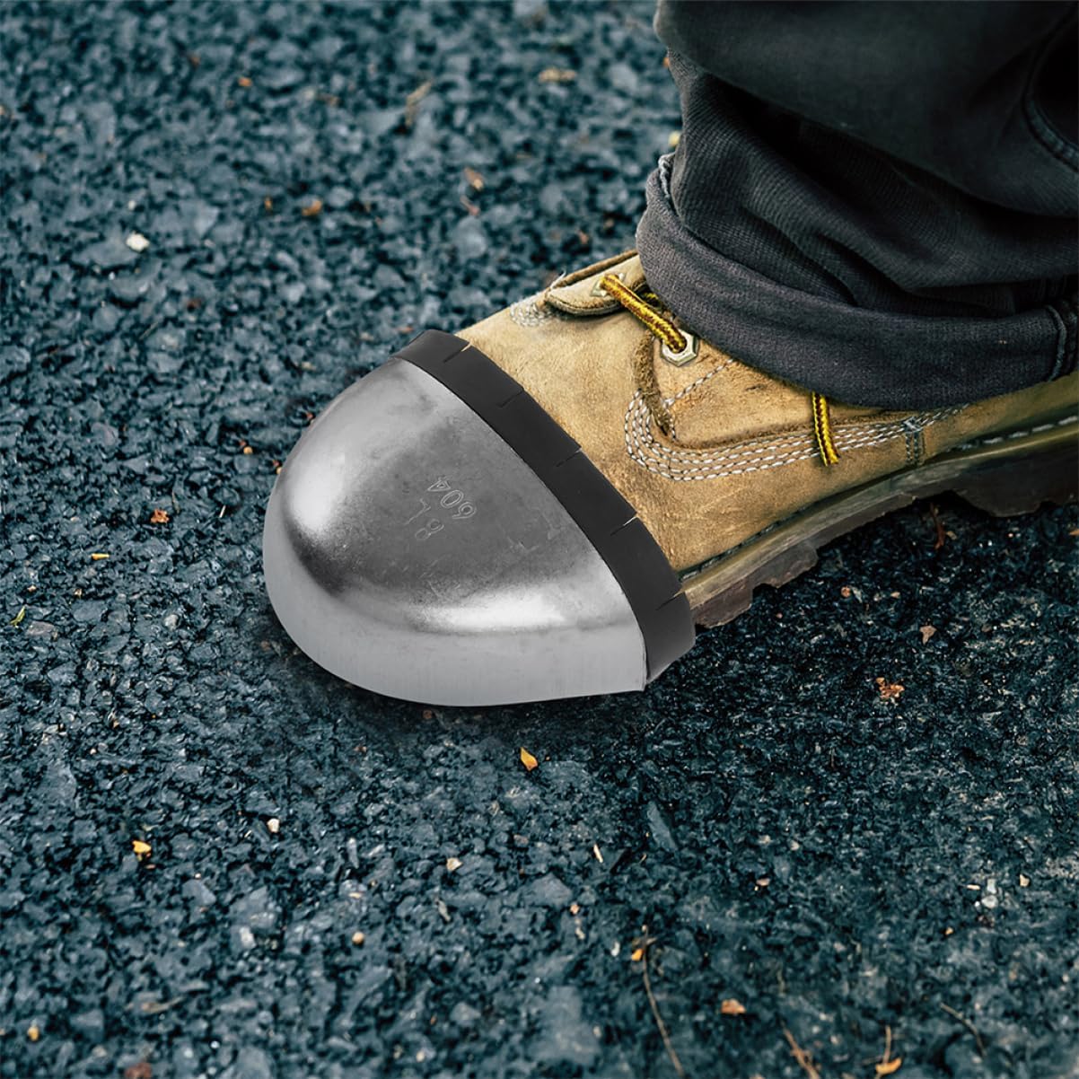 Cabilock 2 Pairs Safety Shoe Toe Caps Protective Footwear Inserts Covers for Work Shoes Anti-Puncture Safety Toe Protectors Industrial Construction Wear