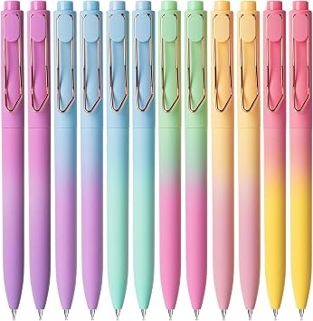 Mr. Pen- Ballpoint Pens, 12 Pack, Gradient Color Barrels, Black Ink