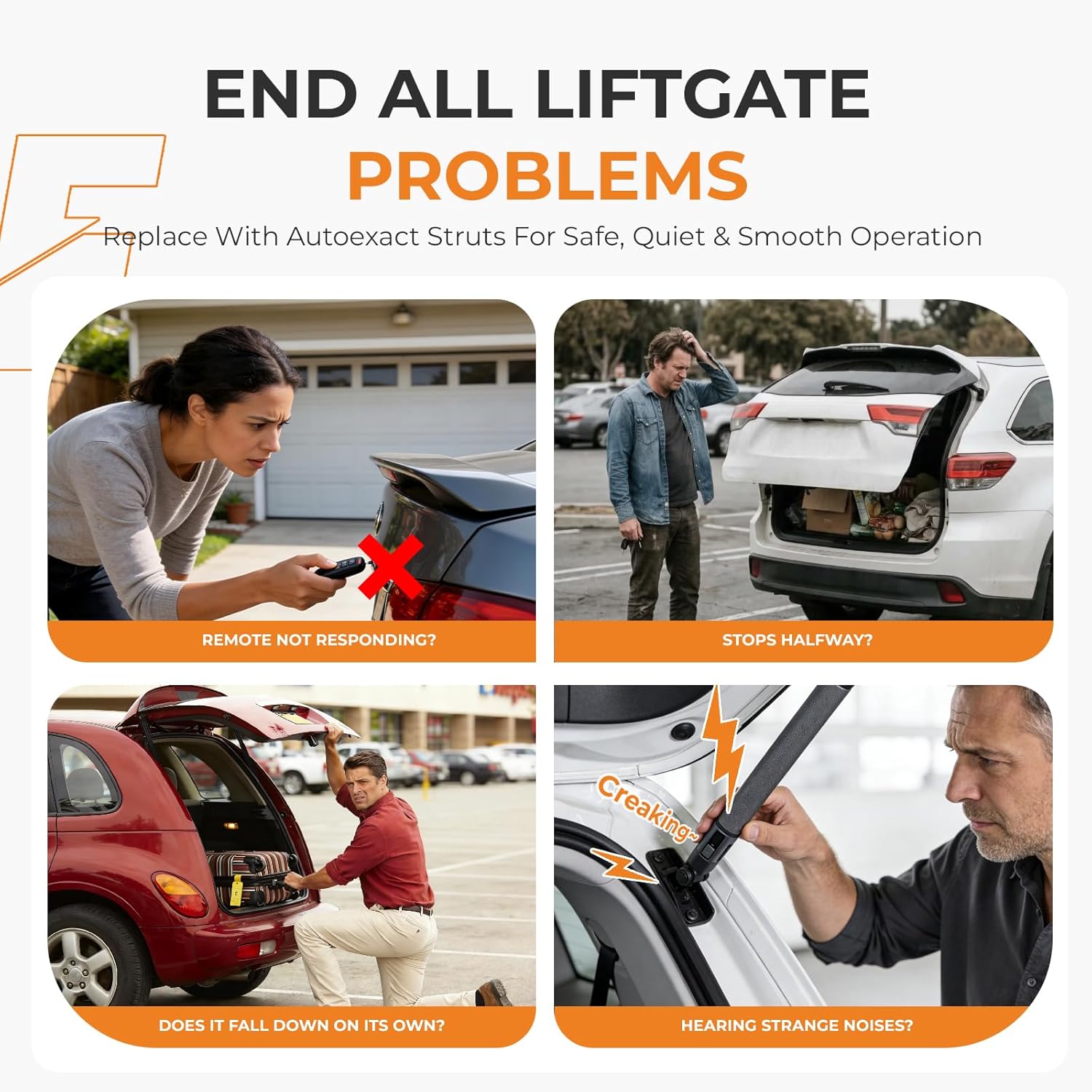 Power Liftgate Struts Fit for 2013-2018 Toyota Rav4, Electric Tailgate Lift Support, Rear Hatch Trunk Struts Shock, Aircraft-Grade Aluminum, Replaces 6892009010 6891009010, Left & Right Pair