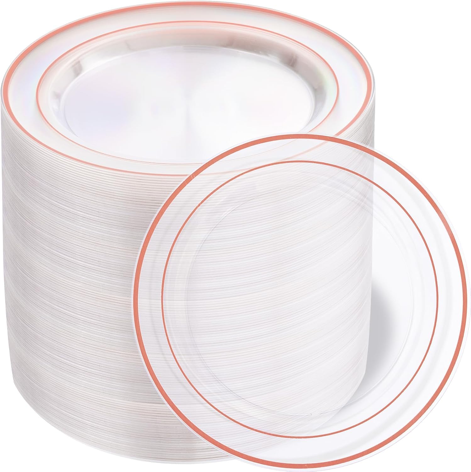 Silver Plastic Plates - 100 Pack for Parties & Events -15