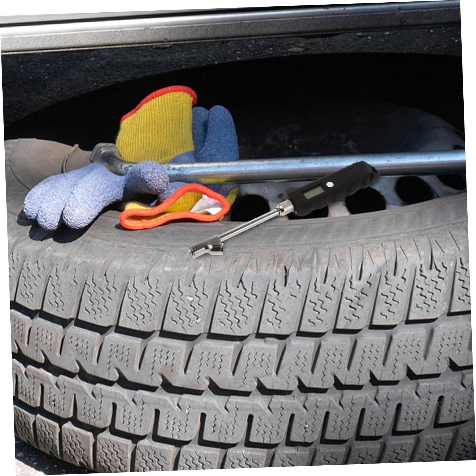 SOLUSTRE 4pezzi Misuratore Di Pressione Pneumatici Digitale Psi Strumento Portatile Per Auto e Camion Display Digitale Manometro Affidabile Per Manutenzione Pneumatici Accessorio Per