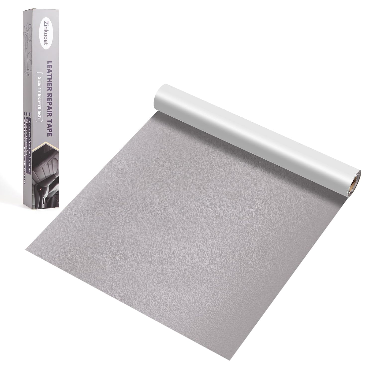 Leather Repair Kit for Furniture,17×79 Inch Grey Leather Repair Kit,Leather Repair Patch,Self Adhesive Leather Repair,Large Leather Repair Tape for Couches.(Grey,17×79inch)