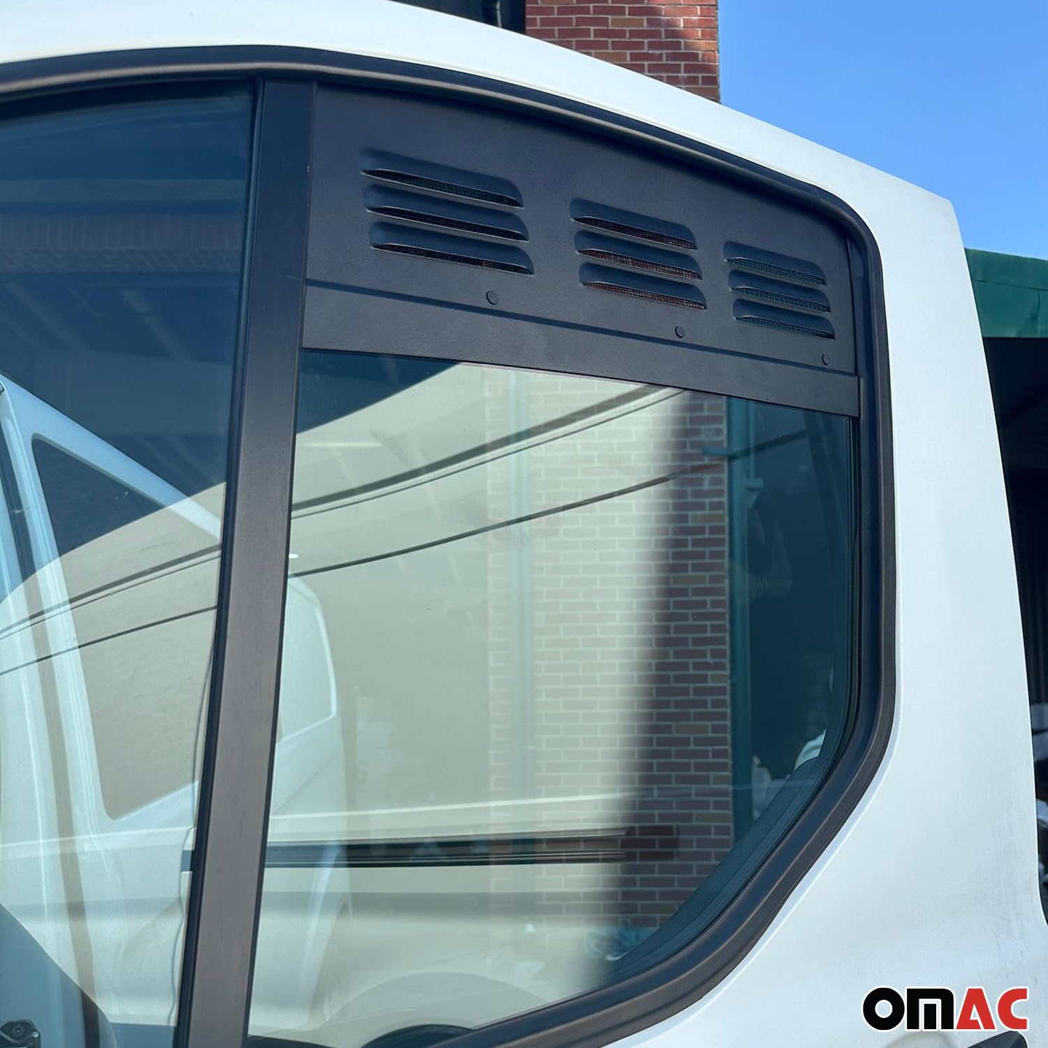 OMAC Évent Latérales De Fenêtre Compatible avec Ford Tourneo Custom 2013-2024 Noir 2X