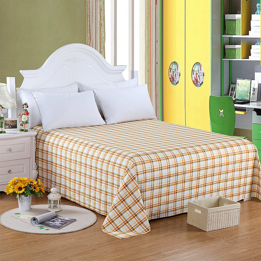 Draps en coton double ultra resistants 160x230cm anti usure pour literie durable
