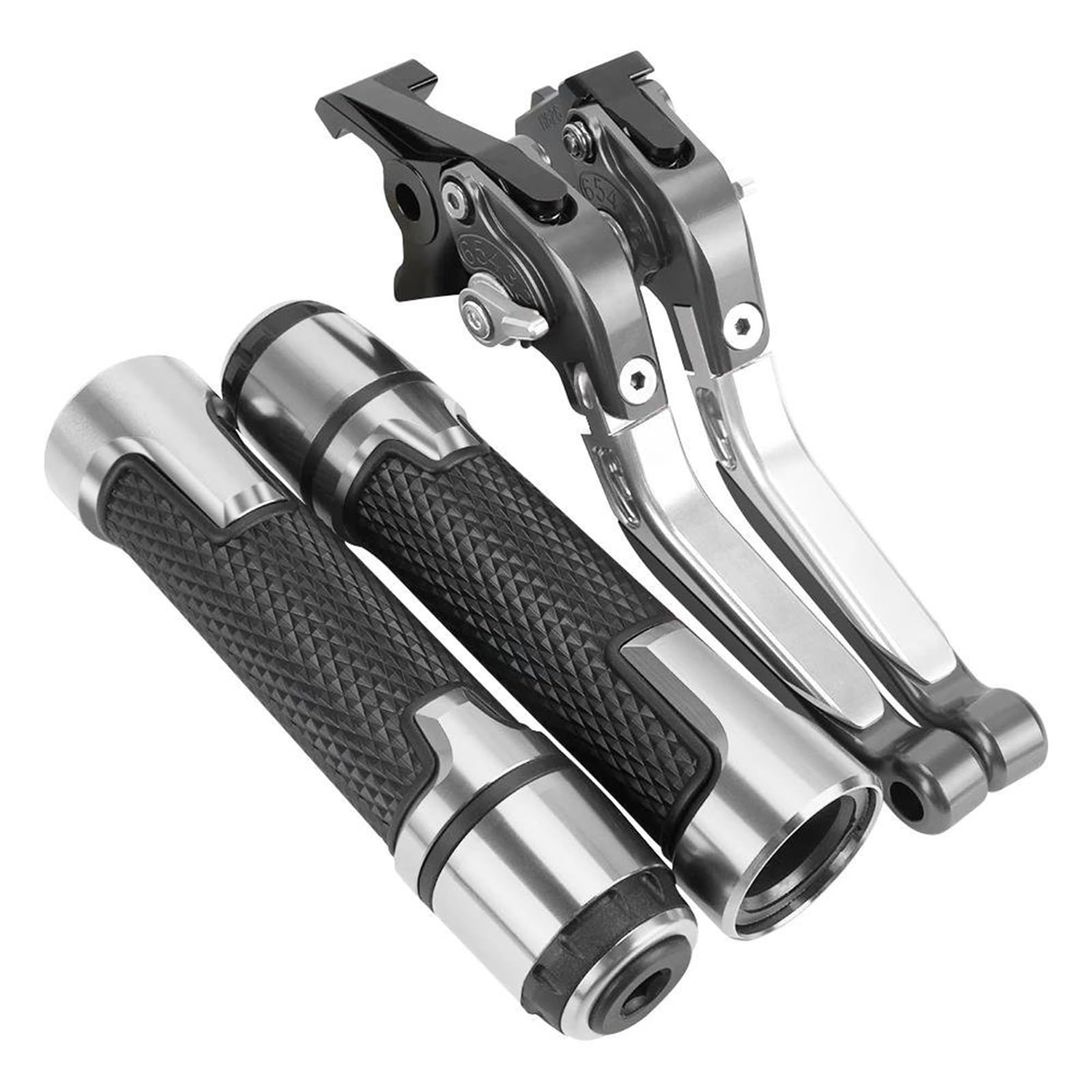 GQUIKGW Replace Brake Clutch Levers Motorcycle Parts Handles Adjustable Folding Extendable for Y-AMAHA for Genesis FZ700 FZ 700 1987(Black2)