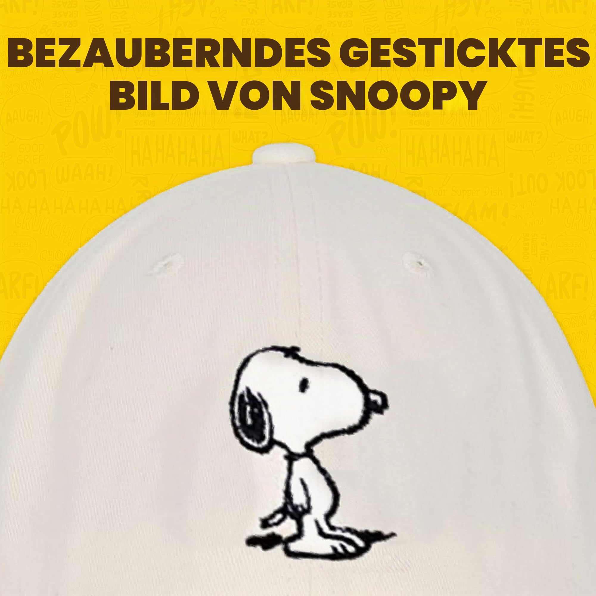 Concept One Unisex Baseballkappe Peanuts Snoopy Dad Hat, Adult Baseball Cap with Curved Brim