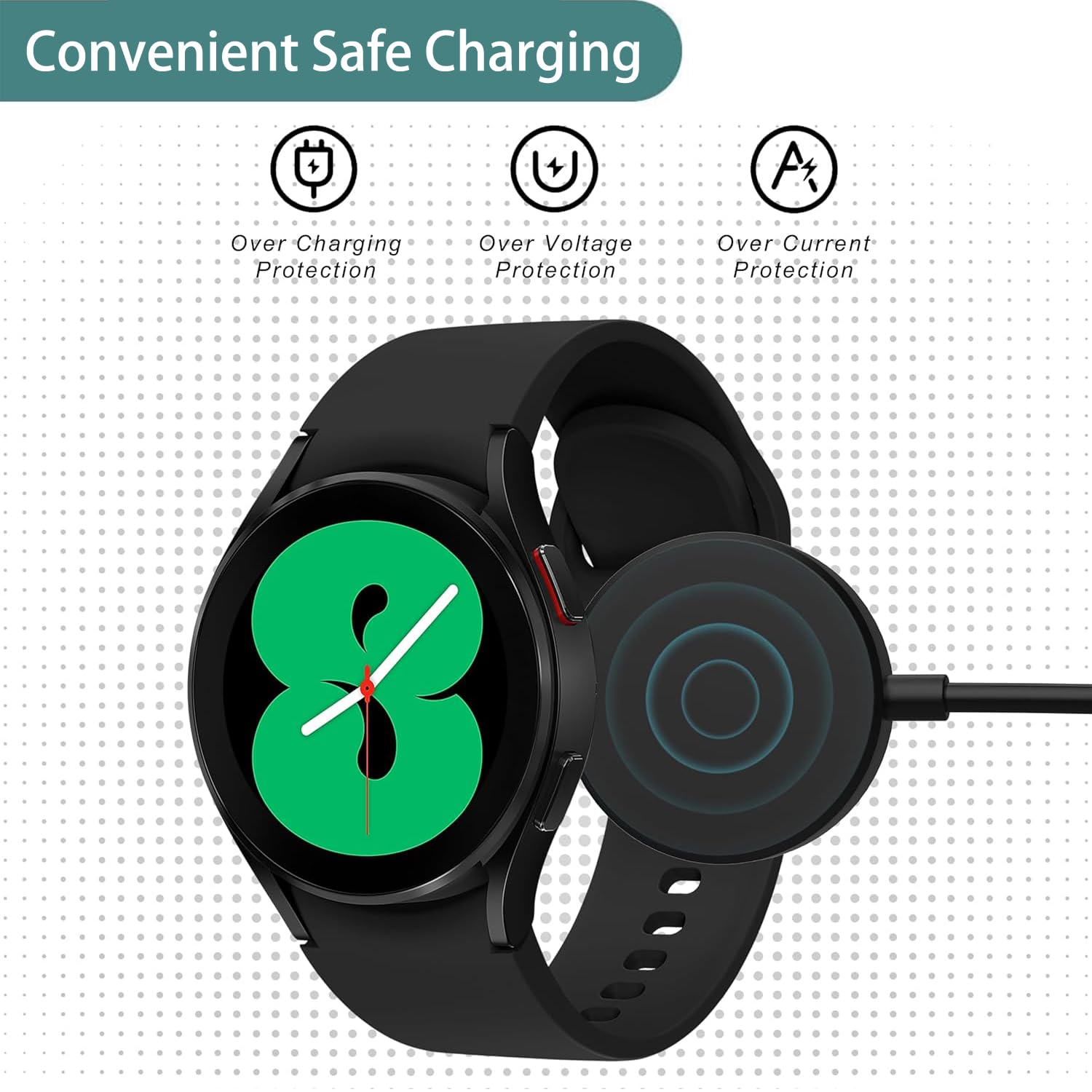 Câble de charge rapide sans fil pour montre intelligente - Accessoires magnétiques compatibles avec Samsung Galaxy Watch 8/7/6/5/4/3/Ultra/6 Classic/FE/Active 2/Galaxy 5 Pro Cargador Samsung 3 m