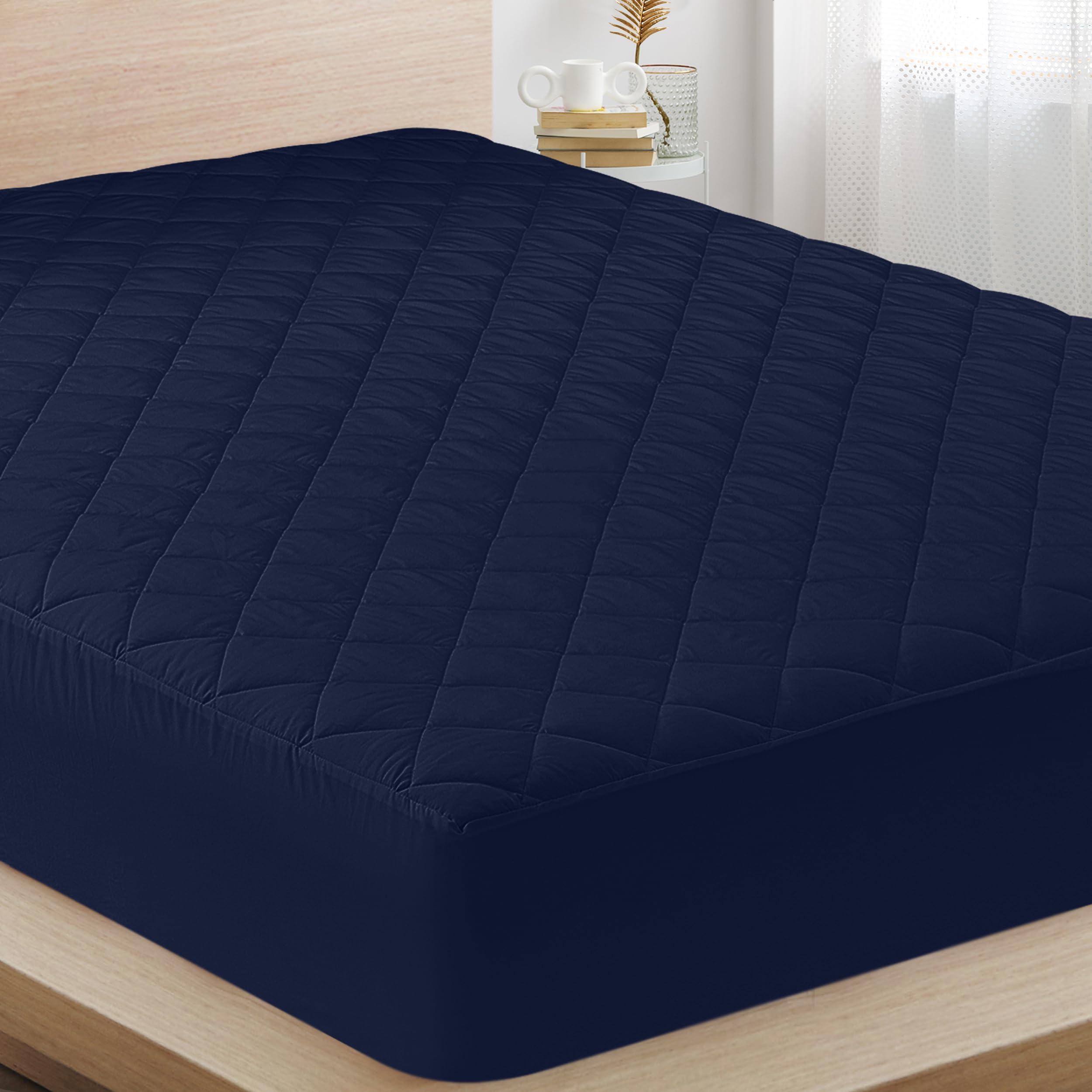 Amazon.com: 100% Cotton Natural Fleetwood Cotton Mattress Cover, Twin ...