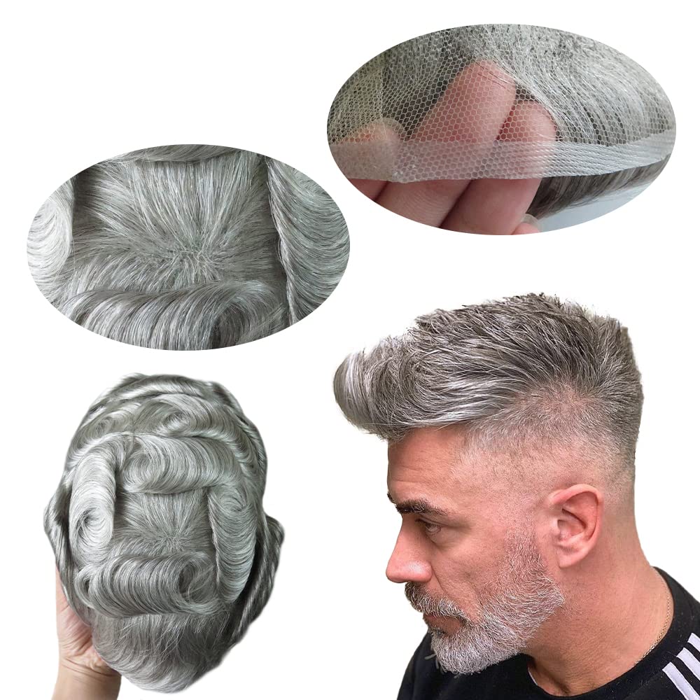 Amazon.com : HAIR NATURE Toupee for Men, Human Hair Systems, Swiss