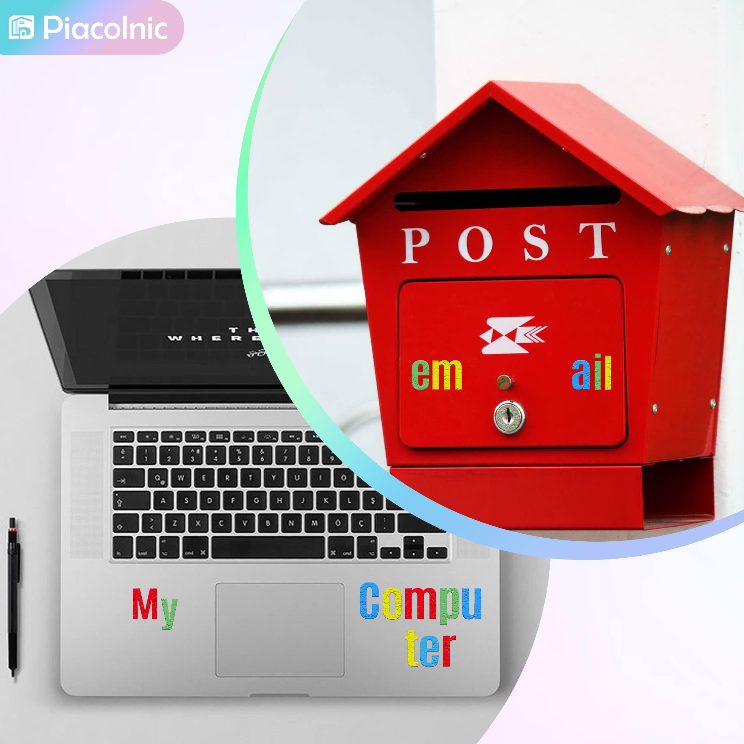 Autocollants Lettres Noir, 8 Feuilles 592Pcs Alphabet Lettre Et Autocollants De Nombre Adhesifs