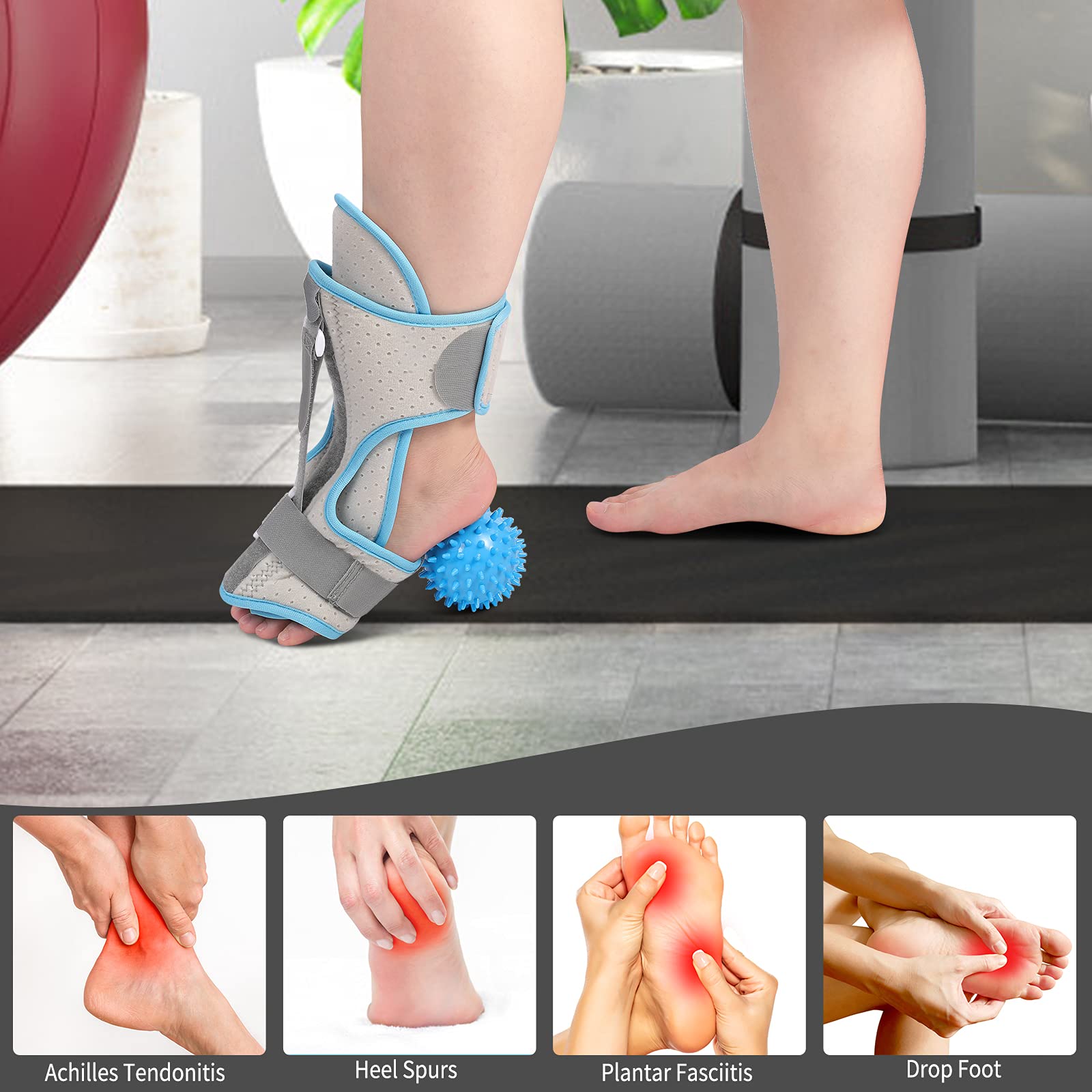 2021 Upgraded Version Plantar Fascitis Night Splint, Adjustable Night Splint for Plantar