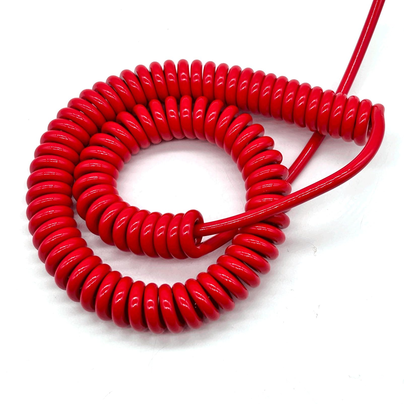 PULaif Spring Spiral Cable, 2.5mm2 13AWG Retractable Spring Spiral Cable 10 meters Stretch PU Outdoor 1-3 Cores(3 Cores)