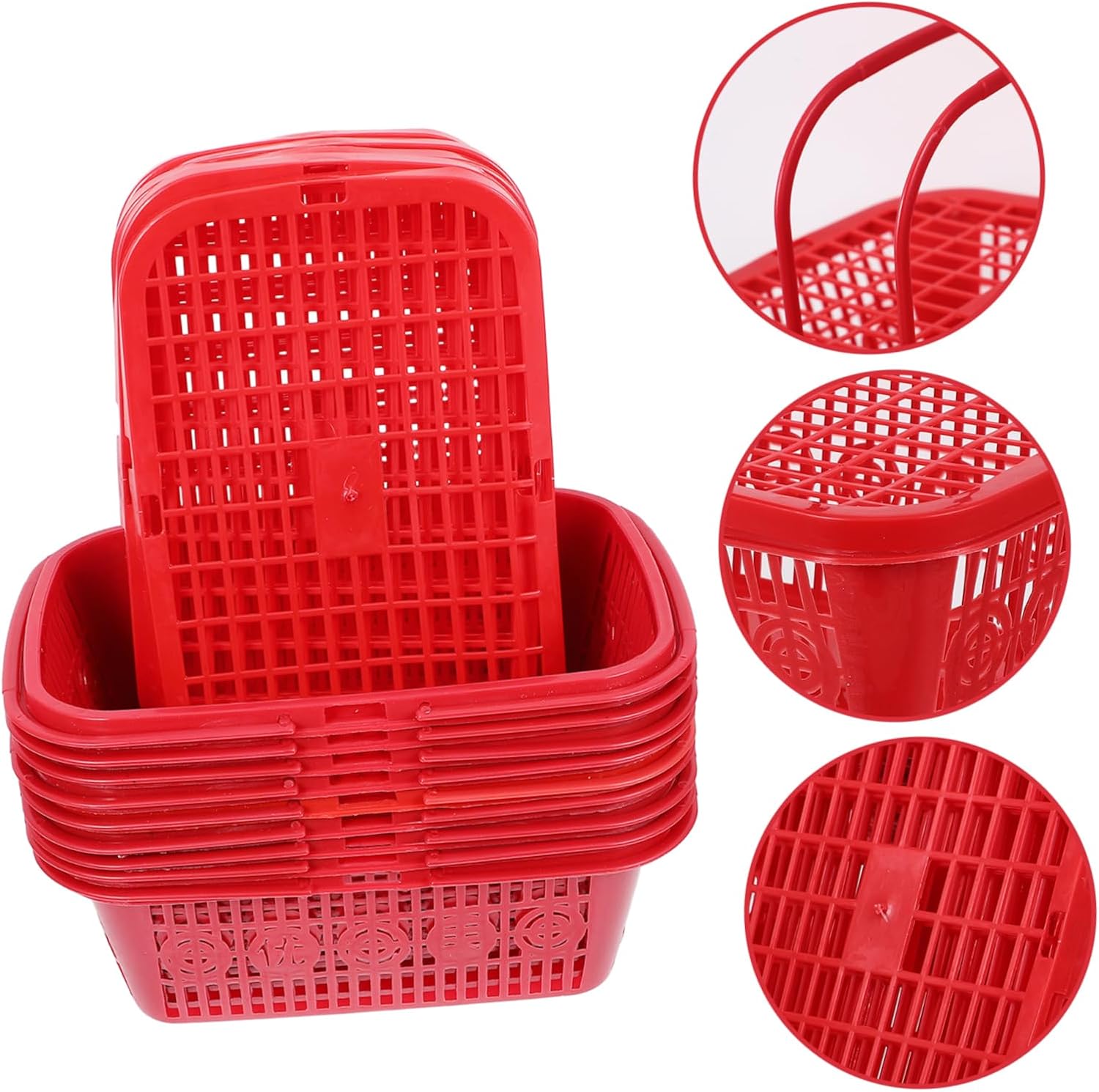 10pcs Fruit Basket Reusable Berry Baskets Small Plastic Storage Containers Vented for Fresh Produce for Home Camping