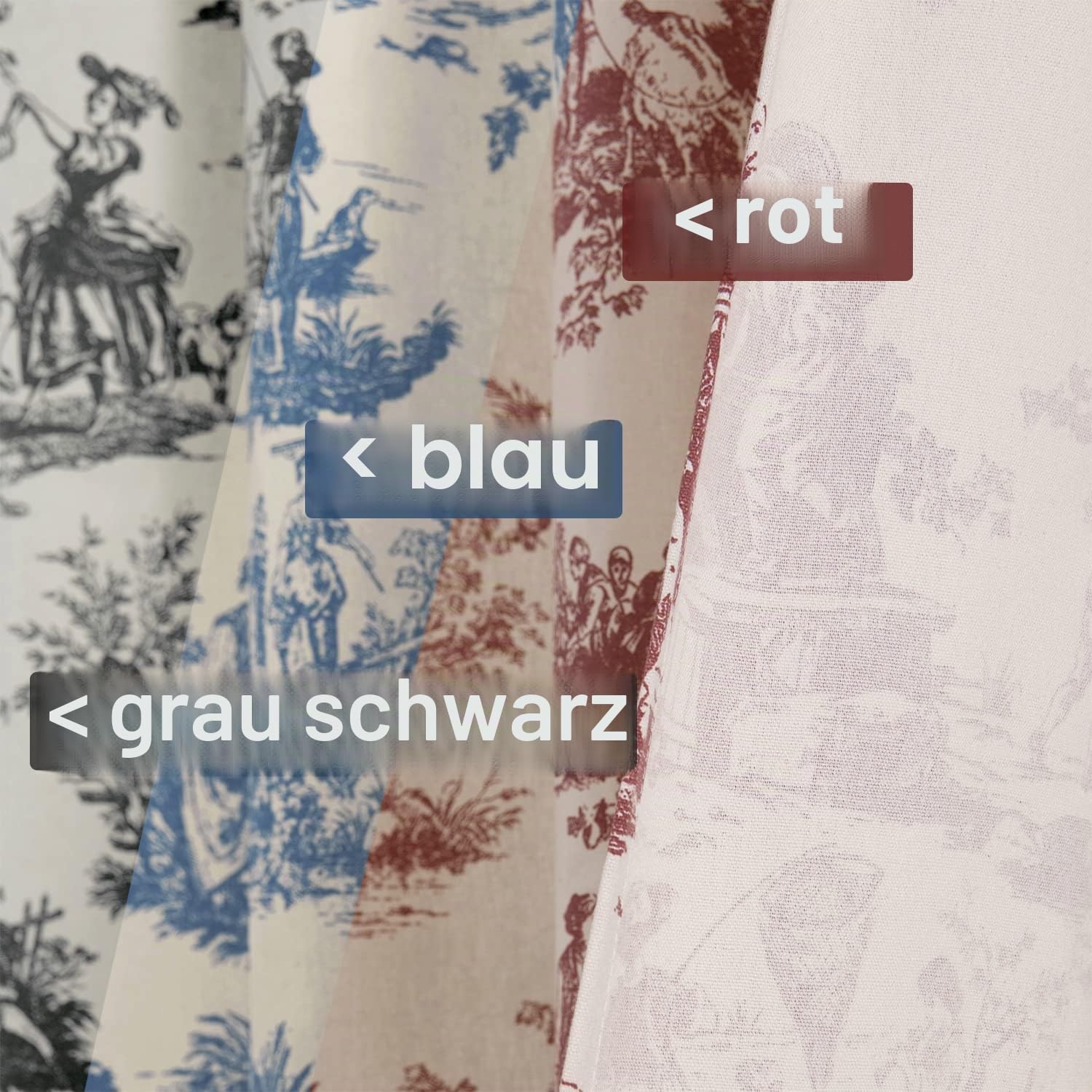 Blaue und weiße Vorhänge, 244 cm lang, für Wohnzimmer, Set mit 2 Paneelen, verdunkelnd, Fenster, Baumwolle, Toile, Blumenmuster, bis Boden, für Schlafzimmer, Grand Millennial Coastal Farmhouse Decor