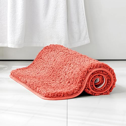 Miniatura 102 de MIULEE Alfombras de baño salvia, suaves y pequeñas, absorbentes, antideslizantes, de secado rápido, esponjosas, para baño, bañera y duchas, lavables