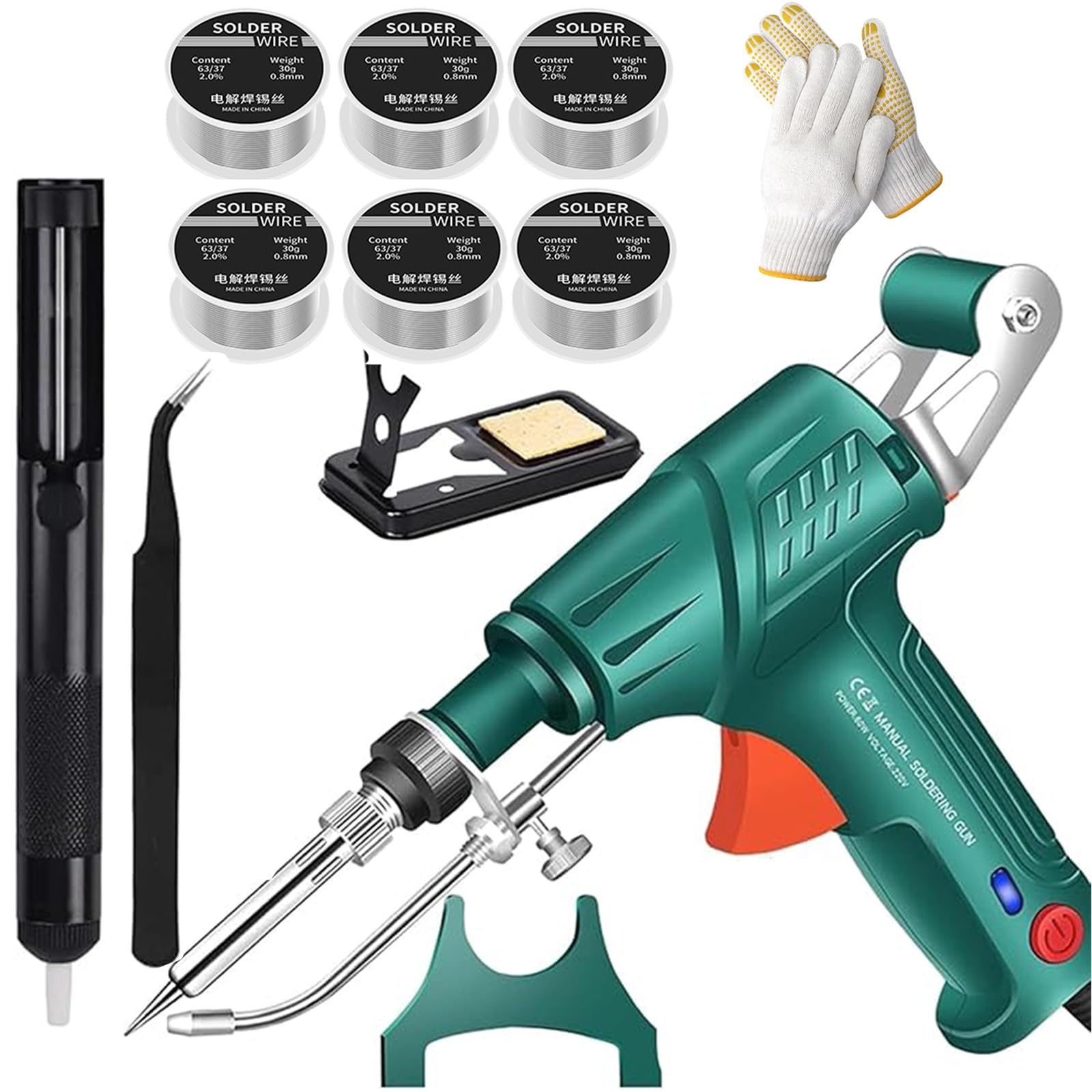 Ayyecoeeye Welding Gun 3 in 1 Portable Laser Internally Heated Industrial Economical Laser Tool for Rust Removal, Cutting and Welding with Six Rolls of Replacement Wire