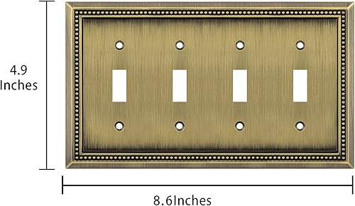 Vista 317 de Henne Bery Sunken Pearls - placa decorativa de pared para interruptor (Palanca simple, 2 unidades, níquel satinado)