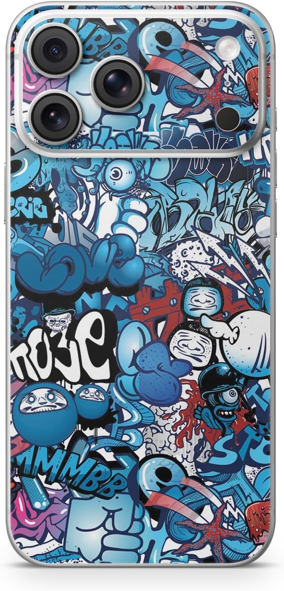 Glossy Glitter Phone Skin Compatible with Apple iPhone 17 Pro - Monster Mash - Premium 3M Vinyl Protective Wrap Decal Cover - Easy to Apply | Crafted in The USA by MightySkins