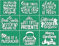 Vista 26 de JAJADO Plantillas autoadhesivas de serigrafía para decoraciones de árboles de Navidad, plantillas de bricolaje para pintar sobre