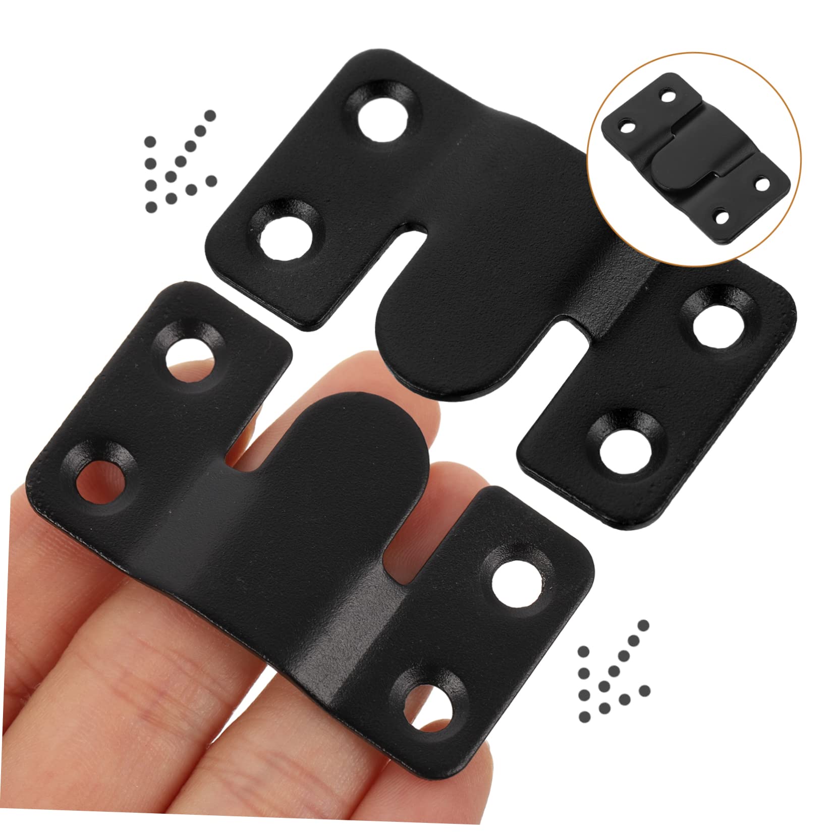 Ganchos para Colgar Cuadros, Acero Inoxidable Negro Varios tamaños 20 Piezas(4.4X4CM)