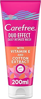 Carefree Duo Effect Daily Intimate Wash with Vitamin E and Cotton Extract, 200ml, Feminine Wash for Women