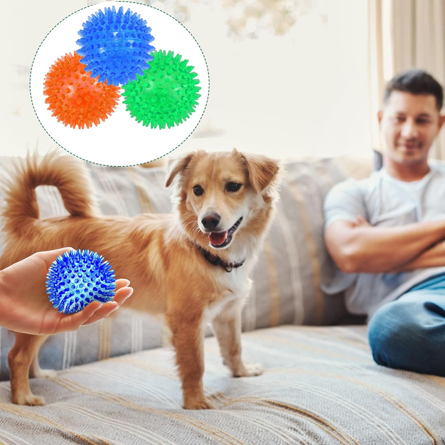 qisheng 3Pcs Squeaky Dog Ball - Image 4
