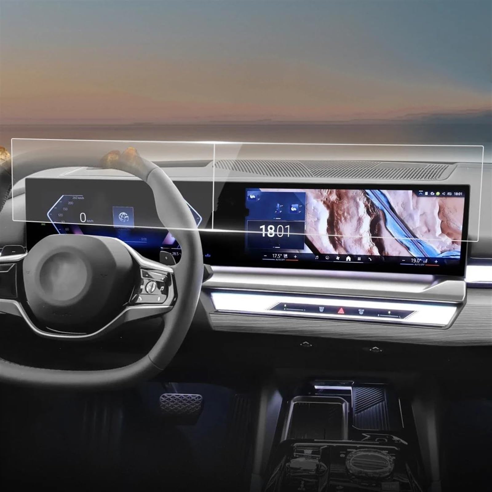 Int&eacute;rieur de v&eacute;hicule BMW S&eacute;rie 5 2023 prot&eacute;g&eacute; par verre tremp&eacute; &eacute;cran HD - 6