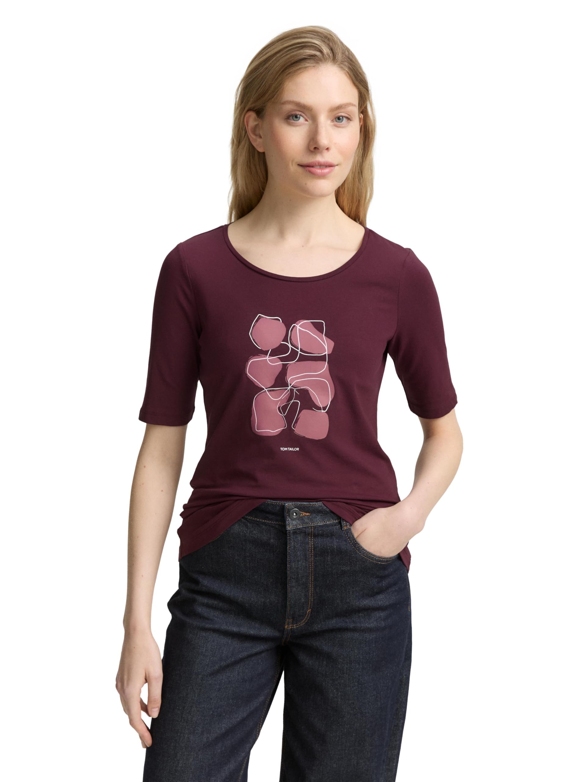 Tom Tailor Damen T-Shirt mit Print