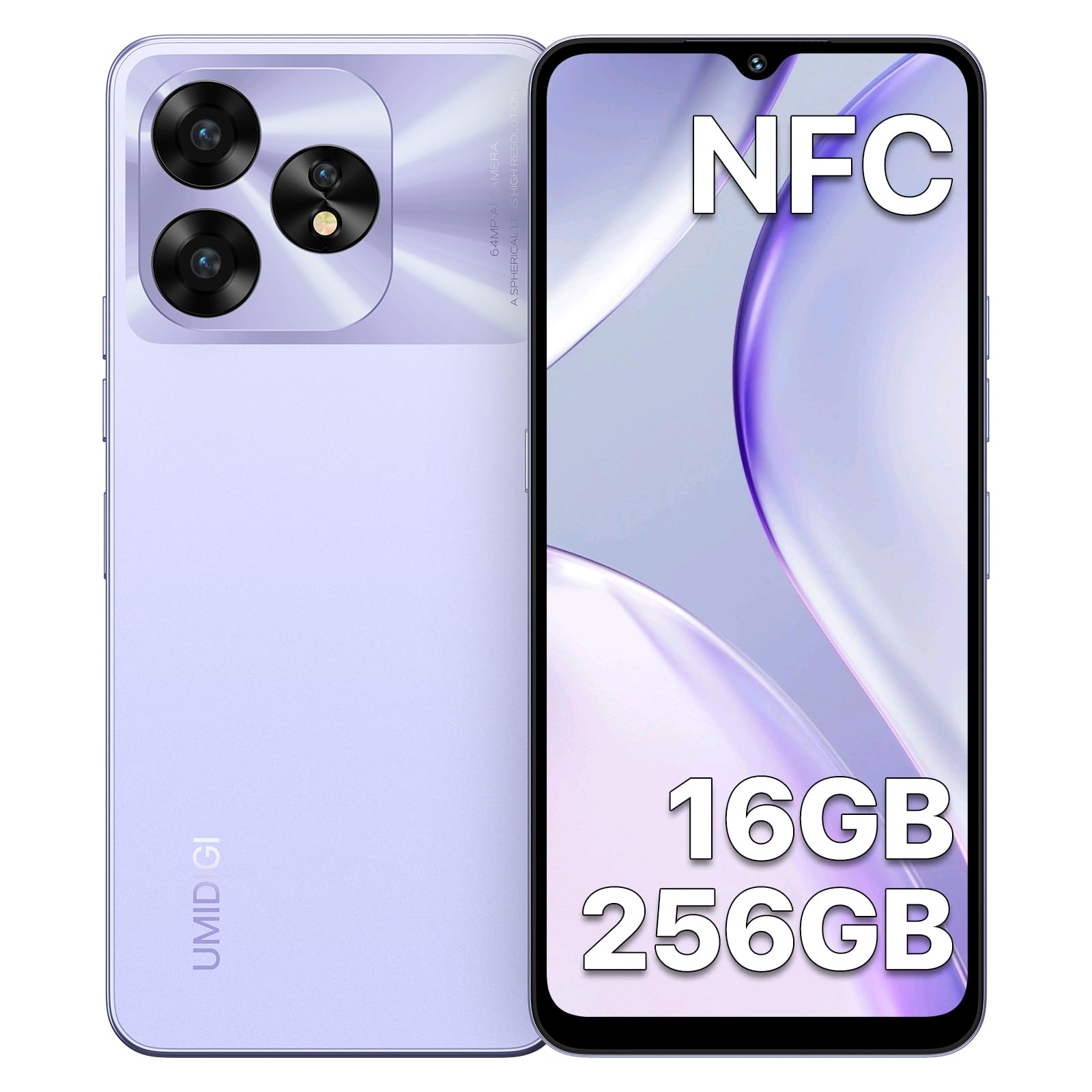 UMIDIGI A15 Smartphone NFC, 16GB+256GB /1TB Ampliable Teléfono