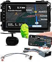 H-TECH Multimidia 9 Polegadas Android HRV 2015 a 2021 2GB + 32GB Android Auto CarPlay + Câmera de Ré