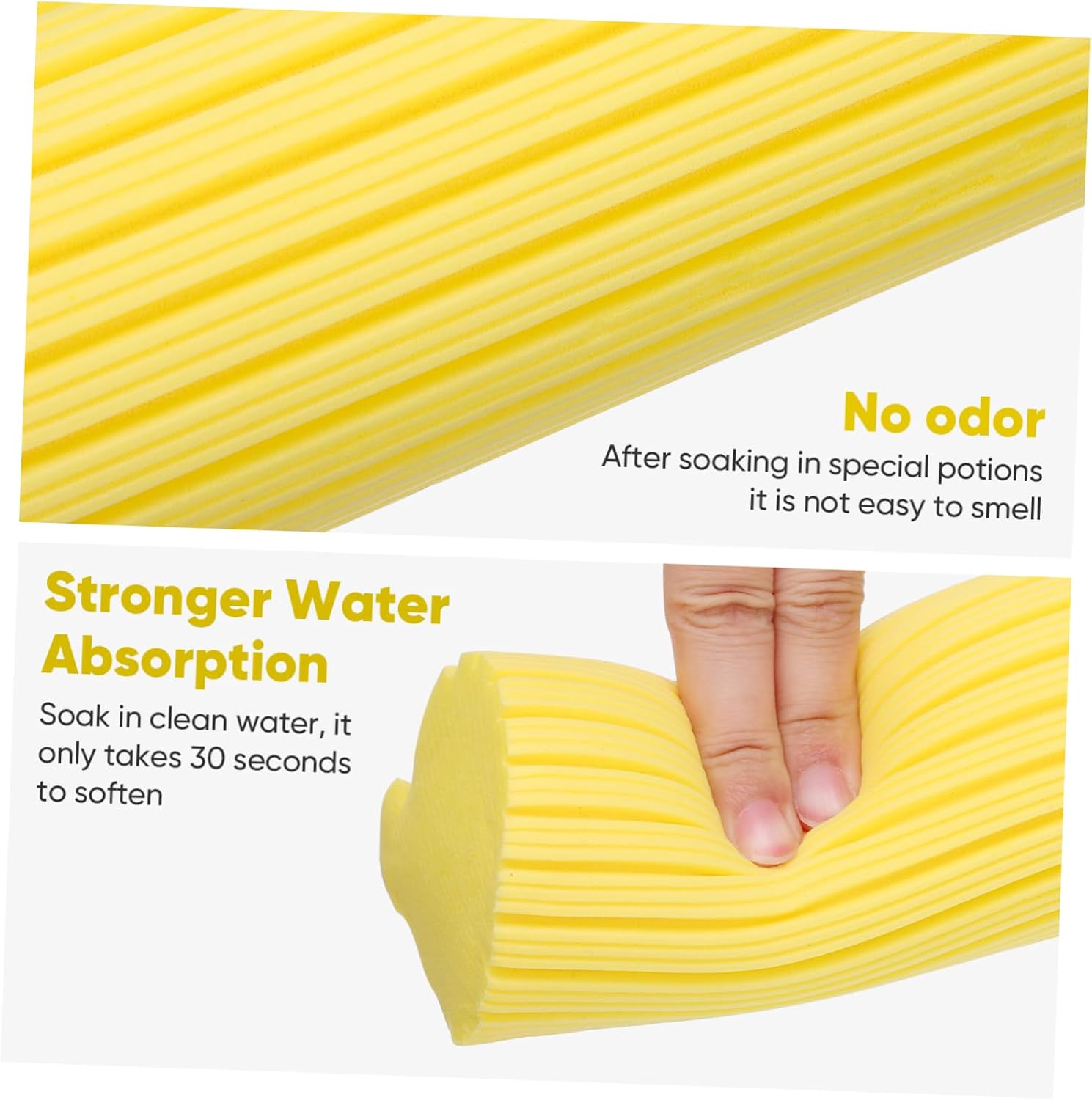 Garneck 2Pcs Scrub Roller Mop Refill Roller Mop Refill Sponge Head Replacement Pads Refills Replacements Cleaning Pad