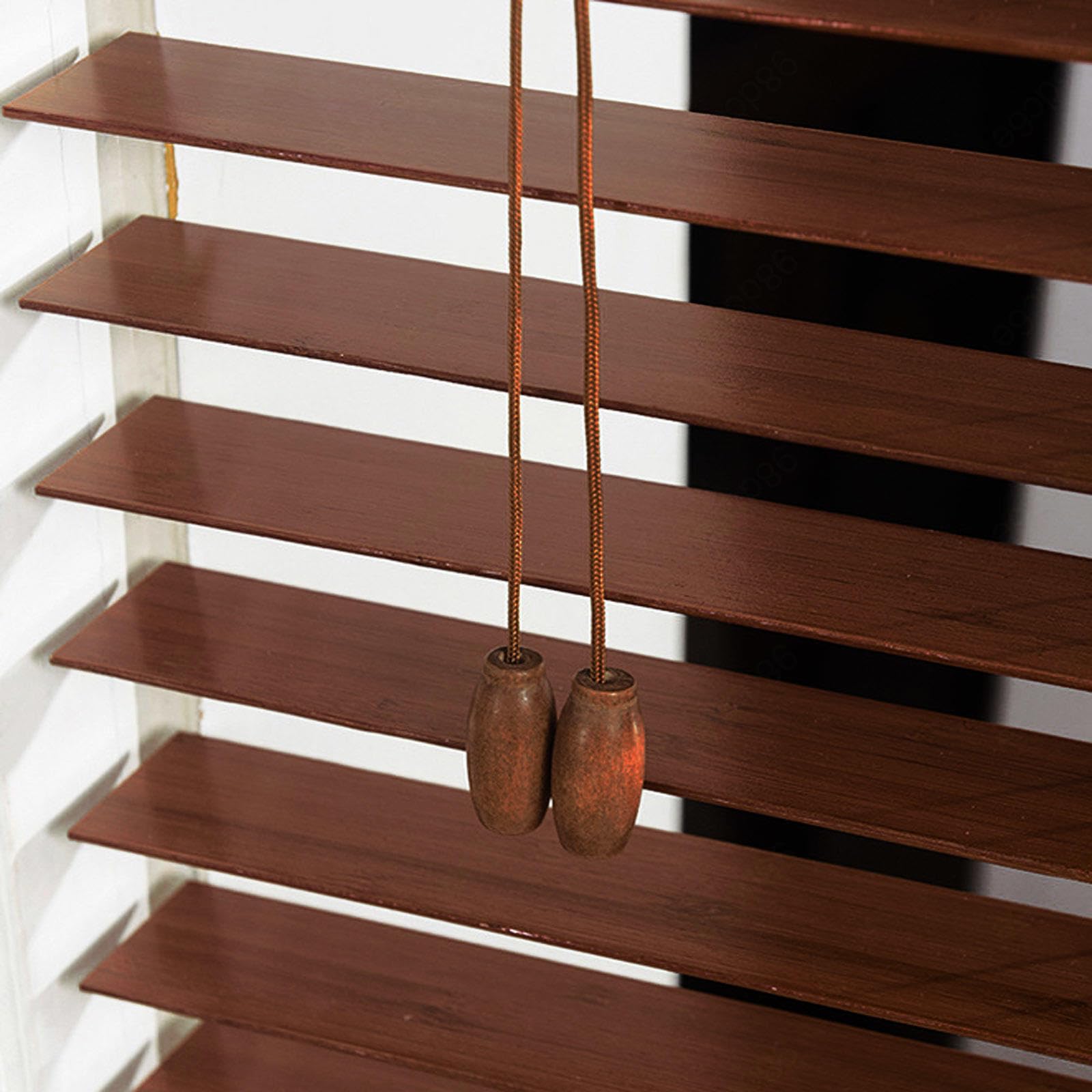 Kooein Wxh Wooden Venetian Blinds,50Mm Slats Horizontal Window Blinds,Solid Wood Blind,-69X163cm(27X64in)