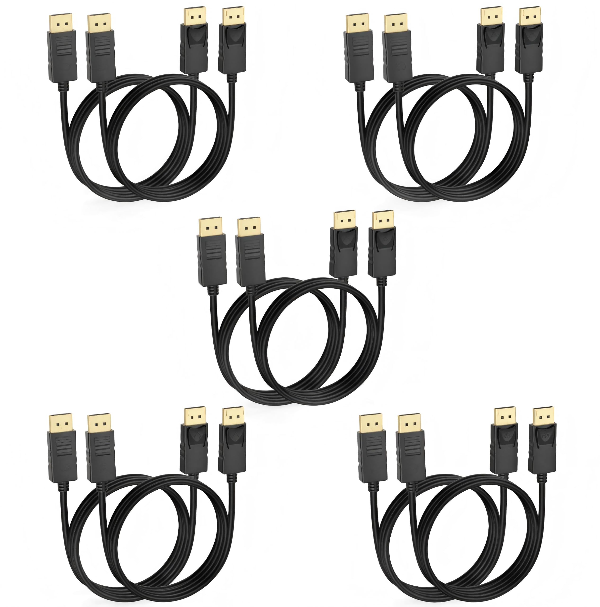Cavo DisplayPort da 1,8 m, confezione da 10 pezzi, cavo DisplayPort 1.2