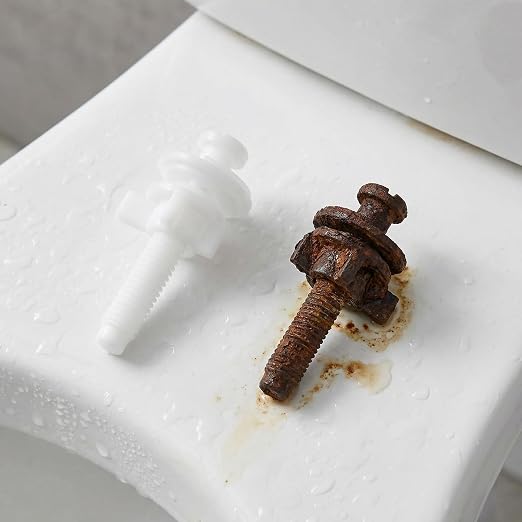 Kit de tornillos para asiento de inodoro plástico 4 piezas miniatura 8