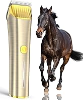 oneisall Cordless Horse Clippers - Low Noise 2-Speed Grooming Kit for Thick Mane, Matted Hair & Pony Trimming