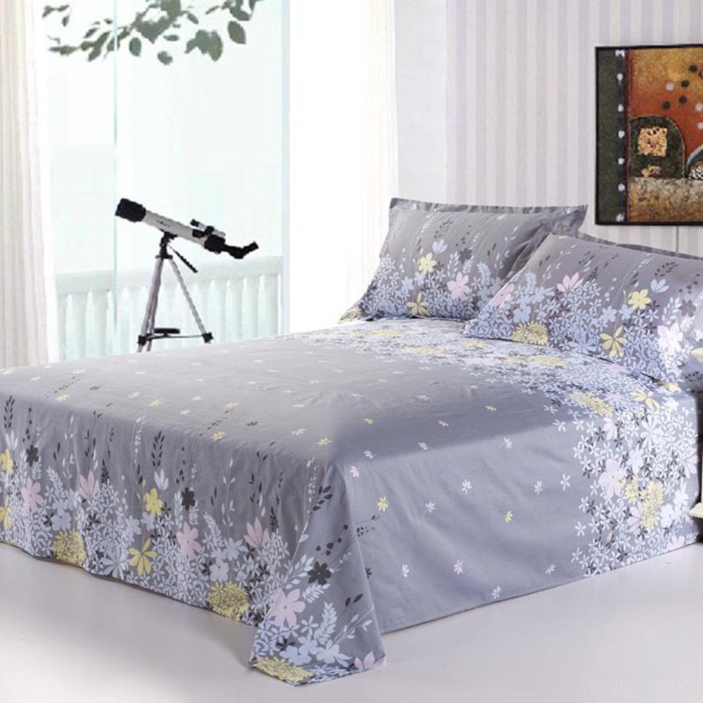 Draps en coton plat ete lit double single drap de lit 160x230cm