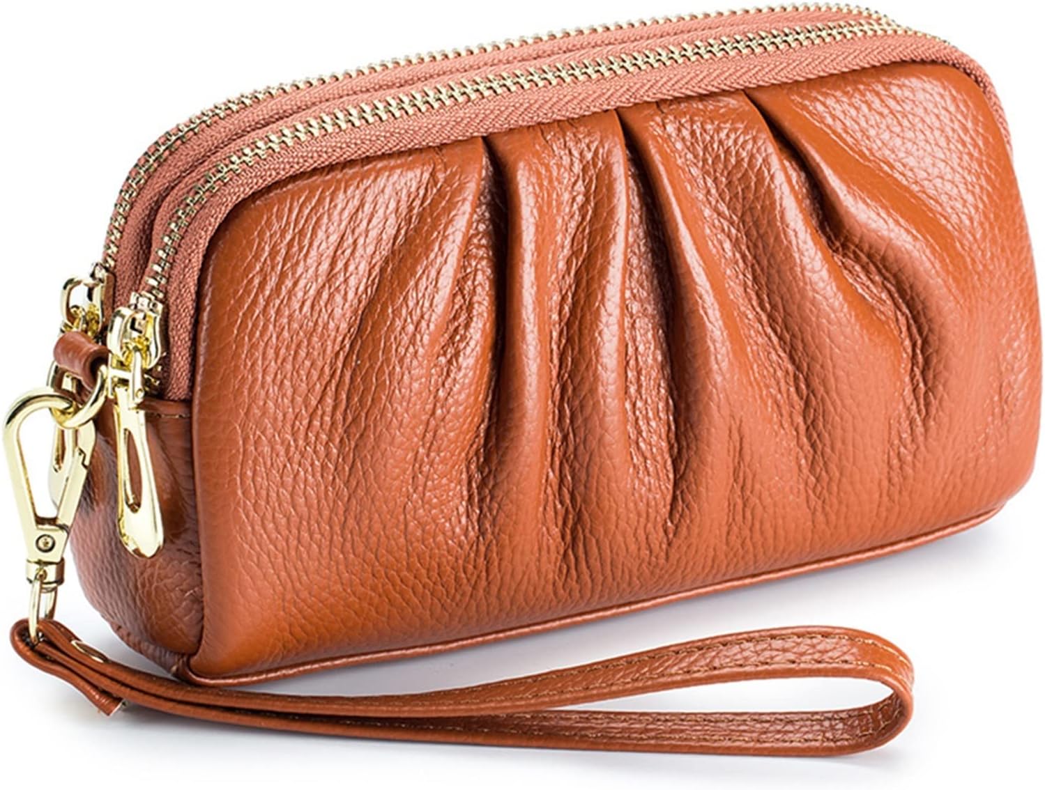 DIGJOBKWomens Purse New All-Match High-end Clutch Bag Western Style Large-Capacity Temperament Women Wallet(Color:Brown)