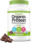 Orgain Organic Poudre de protéines canadiennes à base de plantes, haricots de vanille - végétalien, sans lactose, sans gluten, sans lait, sans sucre ajouté, sans soja, sans casher, sans OGM, 920 g (paquet de 1)