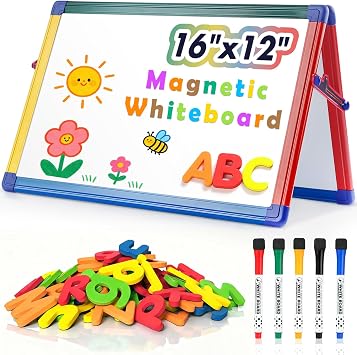 SWANCROWN Dry Erase White Board for Kids16x12 inch Tabletop Whiteboard