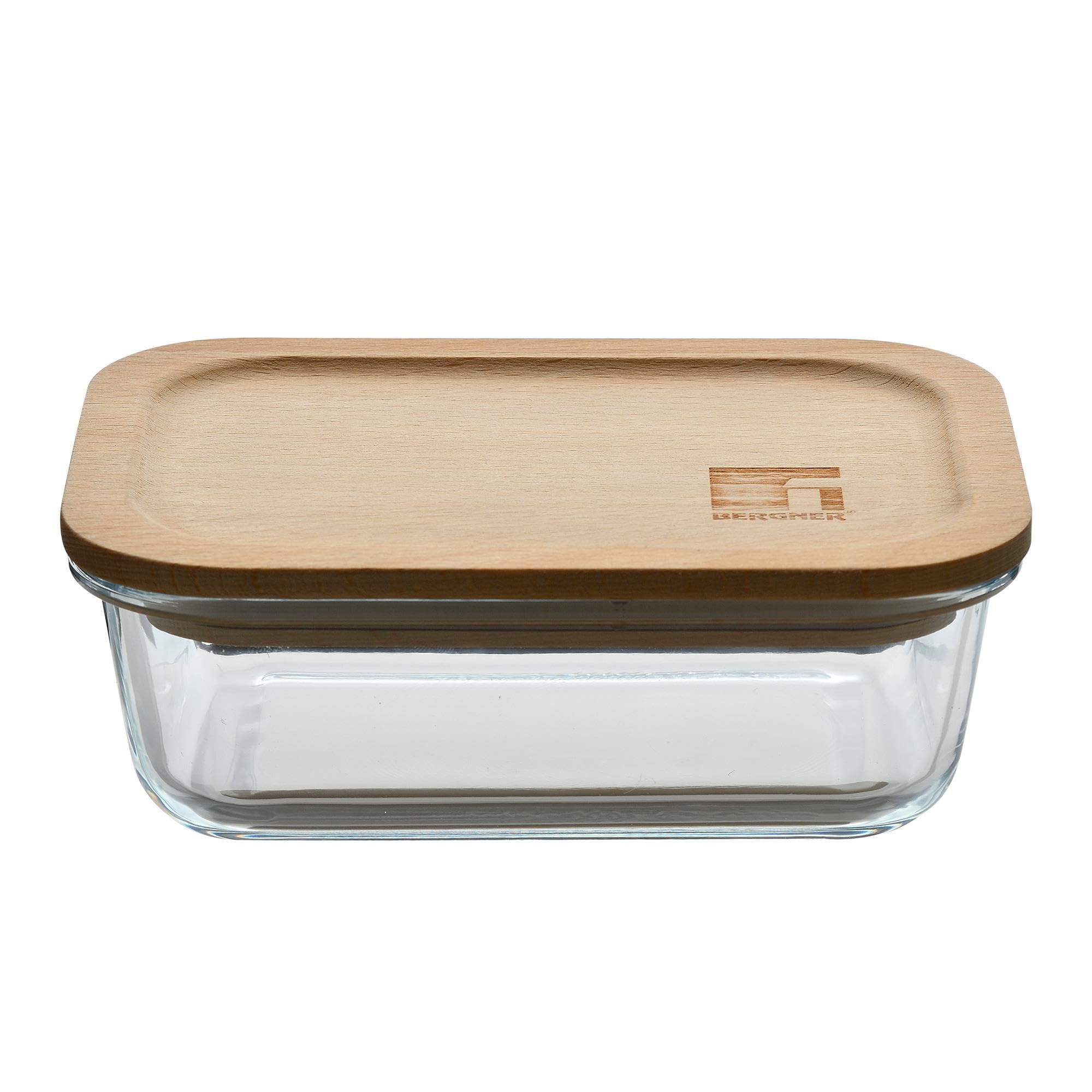 Bergner Click&Cook Juego de 2 Sartenes Ø24Ø28cm Aluminio prensado reciclado Verde con Mango extraíble+Hermético de 650ml en vidrio de borosilicato